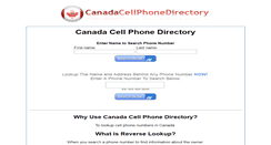 Desktop Screenshot of canadacellphonedirectory.org